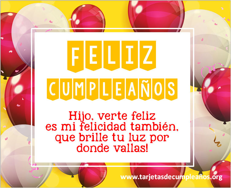 Feliz Cumpleaños Hijo