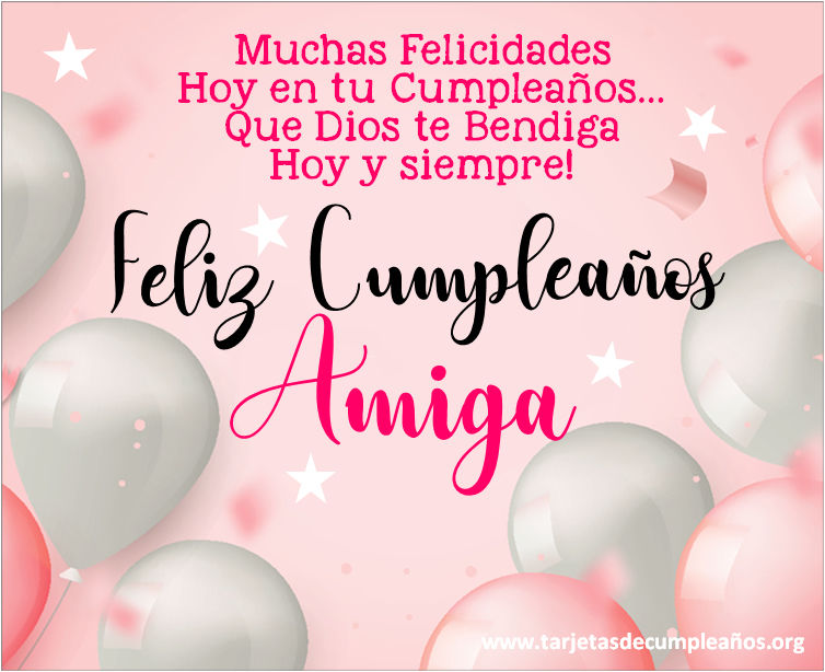 Tarjetas de cumpleaños para amigas