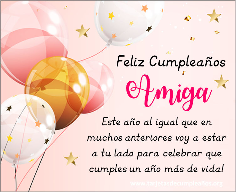 Tarjetas y Frases de Cumpleaños para una amiga