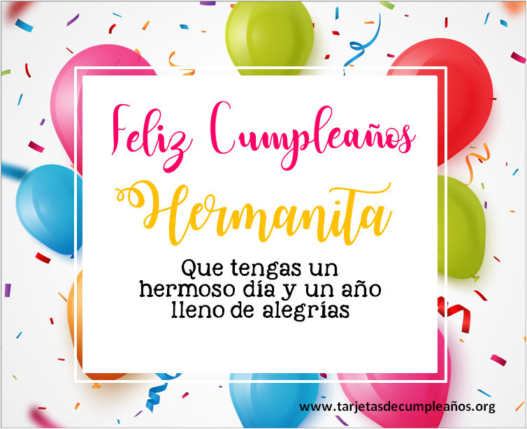 Imágenes con Frases de Feliz Cumpleaños para una Hermana