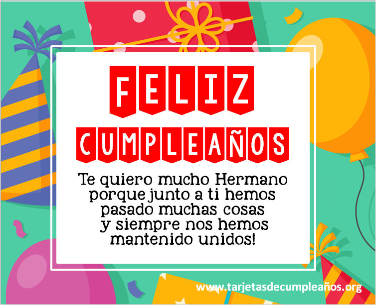 Tarjetas de cumpleaños para hermanos gratis