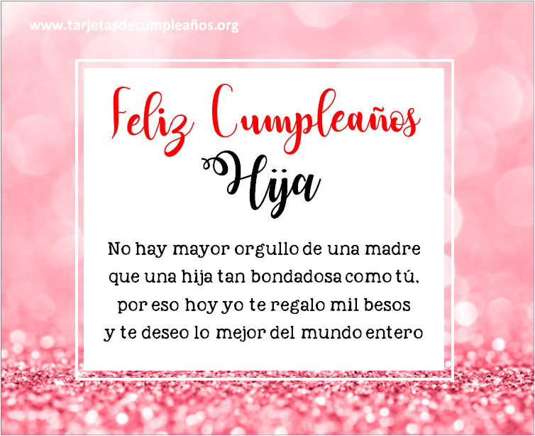 Mensajes de Cumpleaños para mi hija