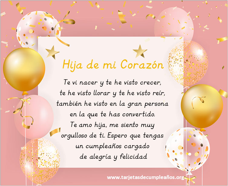 imágenes con frases de feliz cumpleaños para mi hija