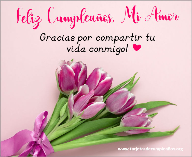 Felicitaciones de cumpleaños para mi novia