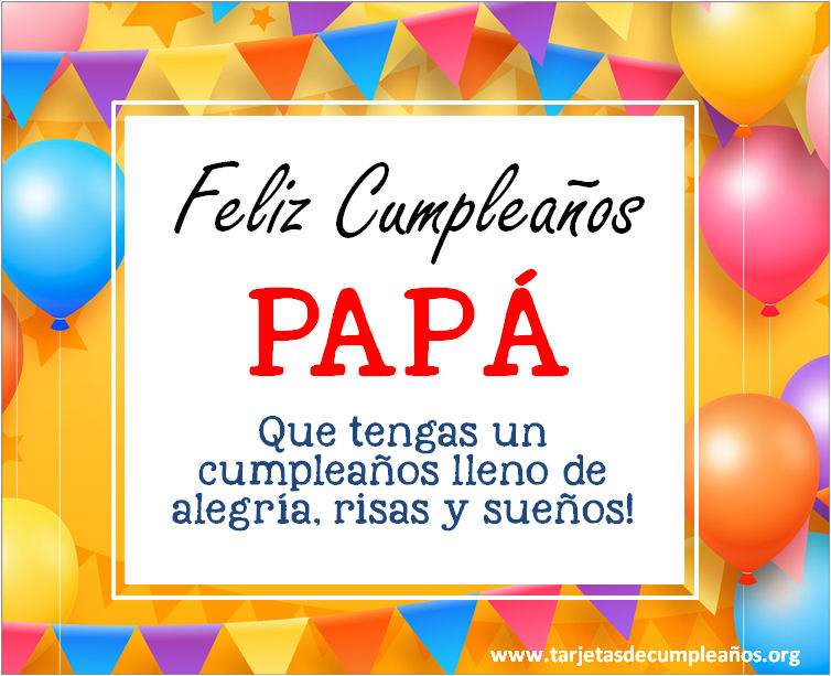 tarjetas de cumpleaños para papa