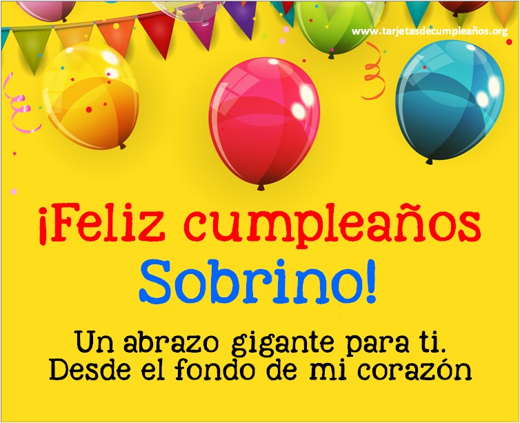 imagen de feliz cumpleaños a un sobrino