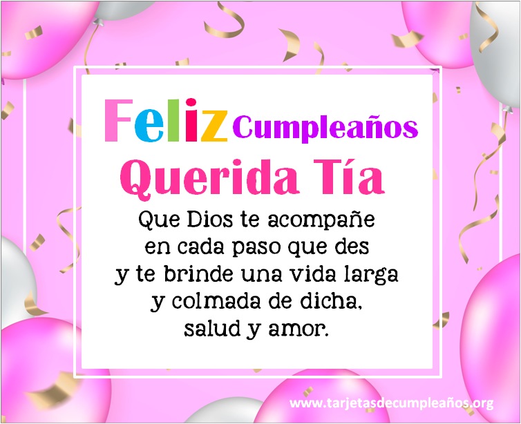 tarjeta cumpleaños tia cristiana