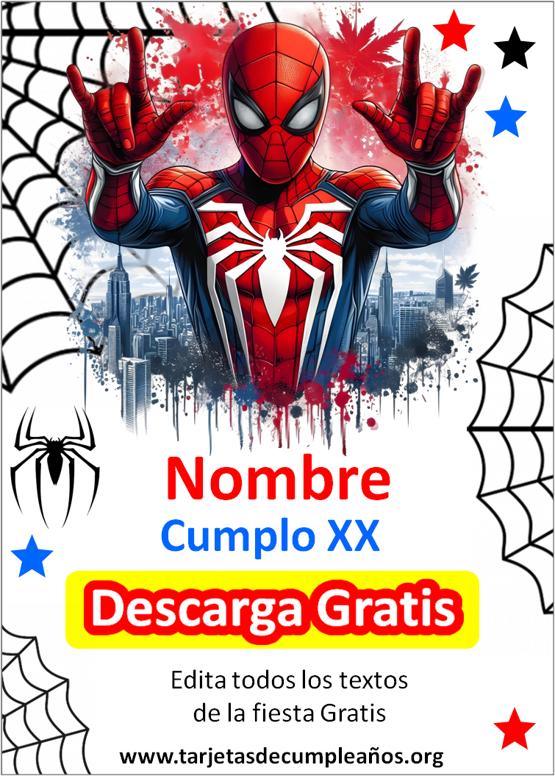 plantillas para invitaciones de Spiderman