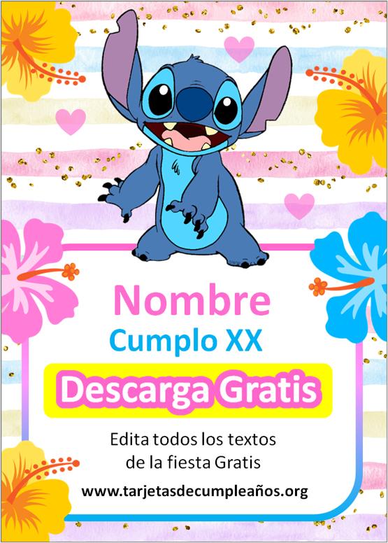 Invitaciones de Cumpleaños de Stitch
