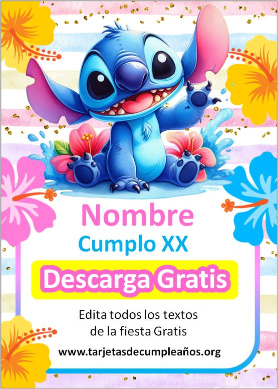 invitaciones de stitch editables