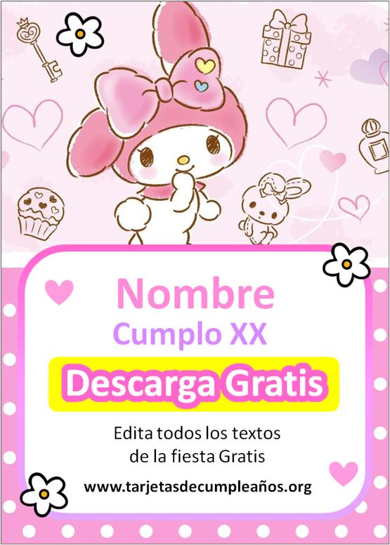 imágenes de invitaciones de My Melody 