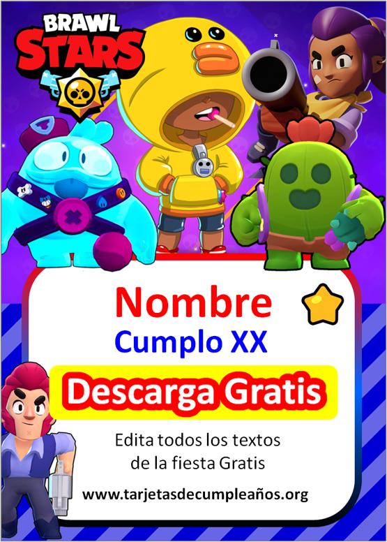 Invitaciones de Brawl Stars virtuales para descargar gratis