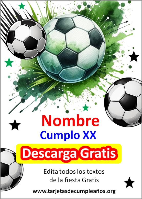 invitaciones de fútbol para cumpleaños