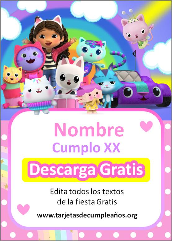 Invitación de Gabby Dollhouse para editar Gratis